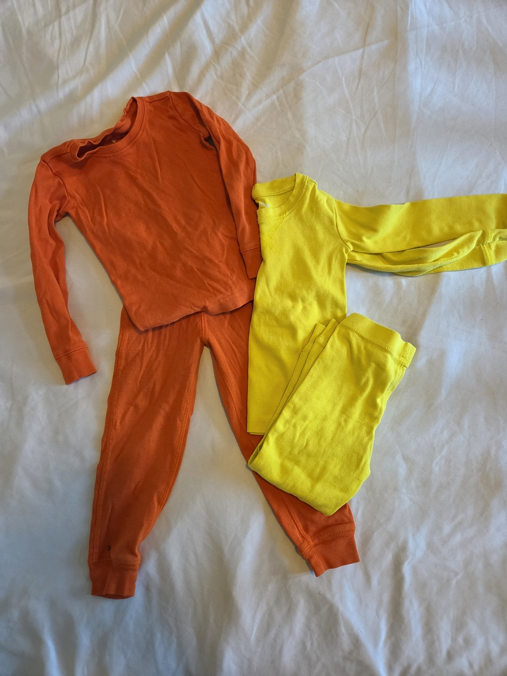 Primary Kids Pajama Set Orange & Yellow Long Sleeve Pants